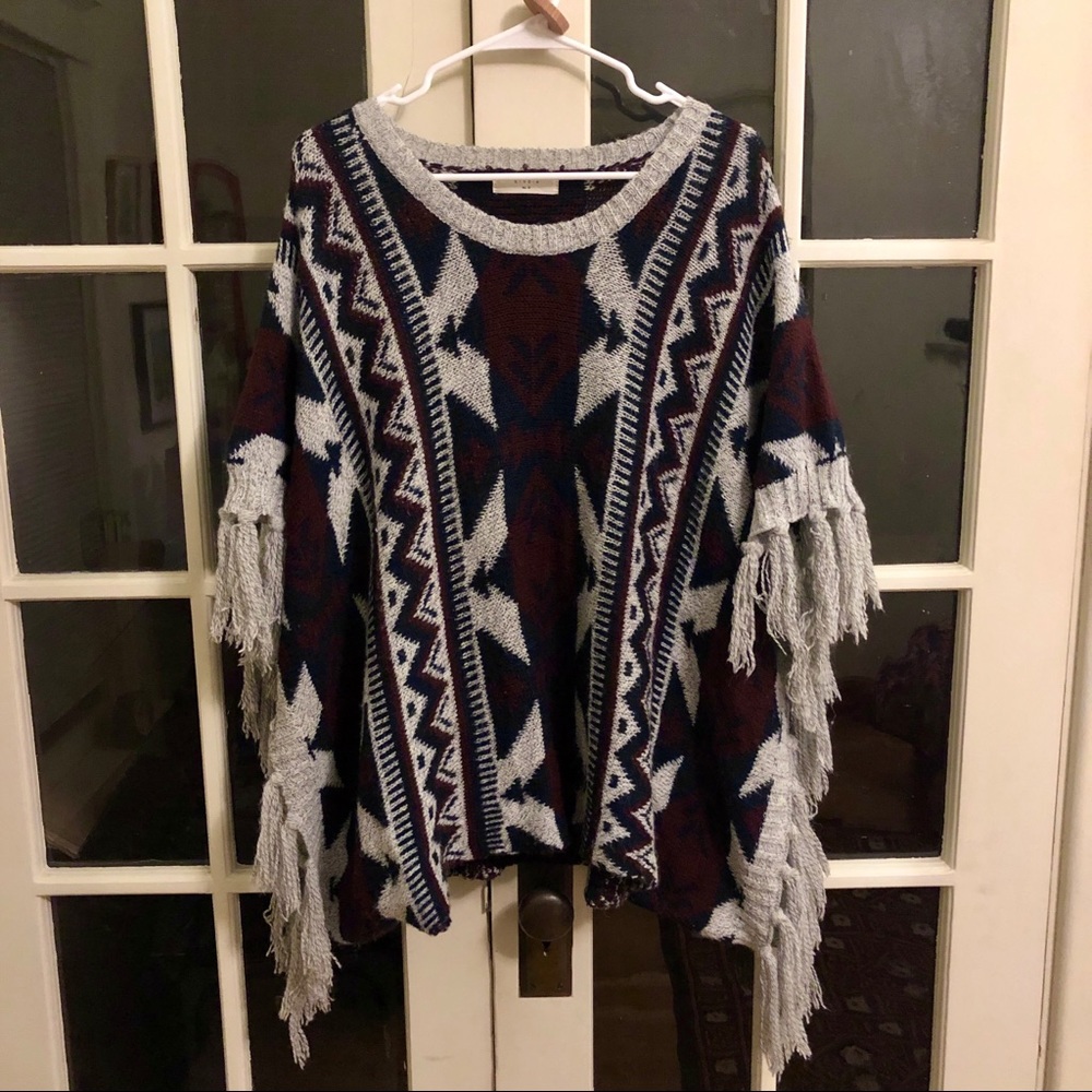 Eloise poncho sweater (mohair blend)